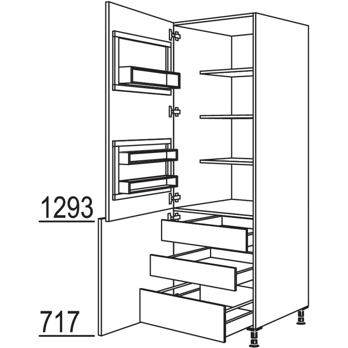 nobilia Breakfastschrank BKFST2IA60-1 24153