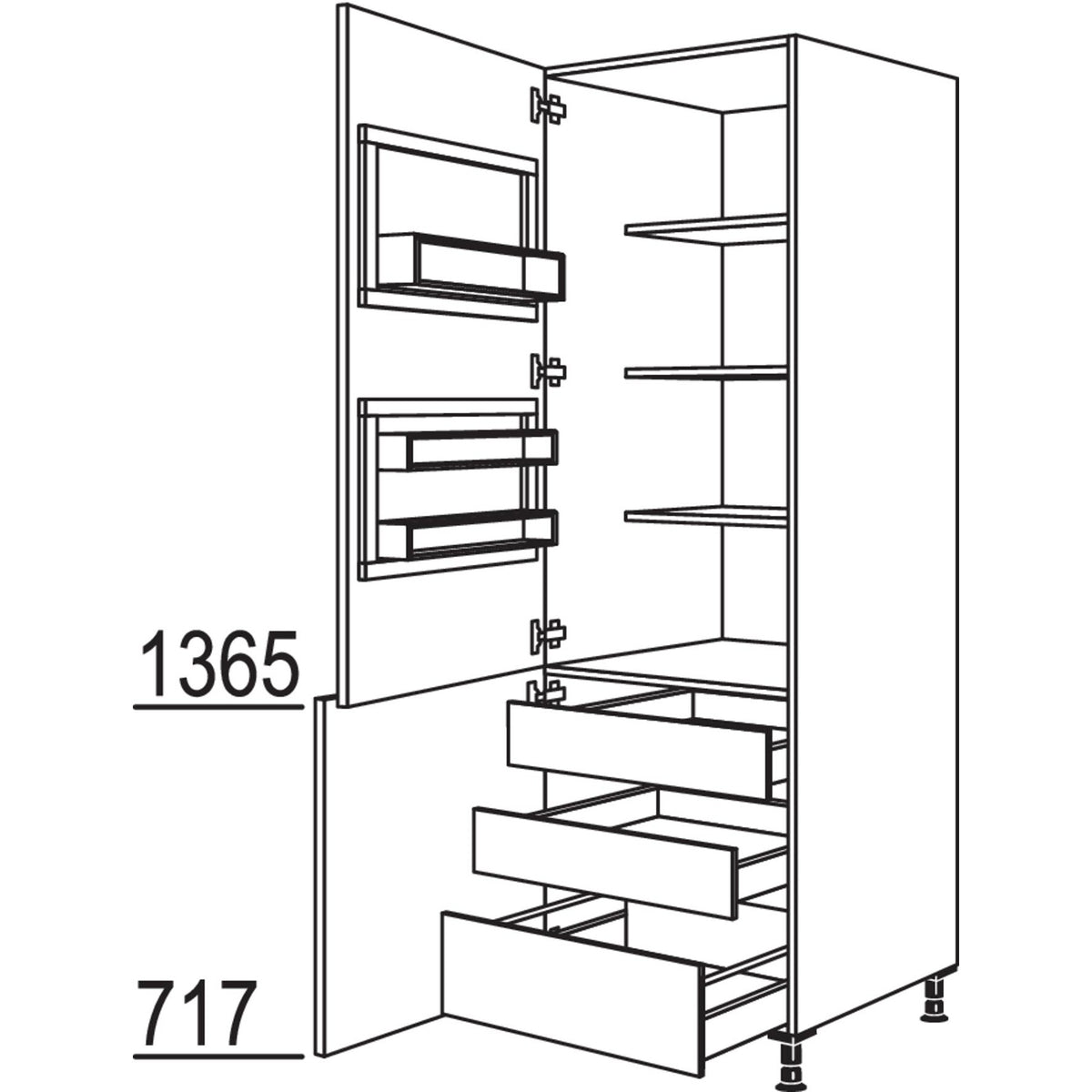 nobilia Breakfastschrank BKFST2IA60-2 35183
