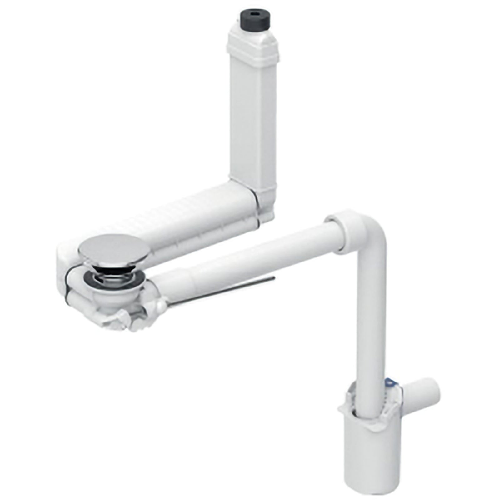 nobilia Clou drain and overflow with immersion tube odor trap 17708