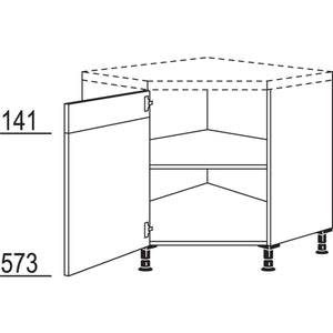 Nobilia Diagonal-Eckschrank UE90 080