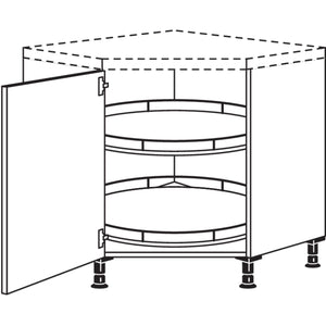 Nobilia Diagonal-Karussellschrank UEDT80 20081