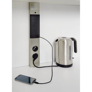 Nobilia Doppelsteckdose Toki mit USB- Charger und Bluetooth-Lautsprecher TOKI-F 36206