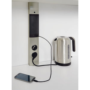 Nobilia Doppelsteckdose Toki mit USB- Charger und Bluetooth-Lautsprecher TOKI-F 36206