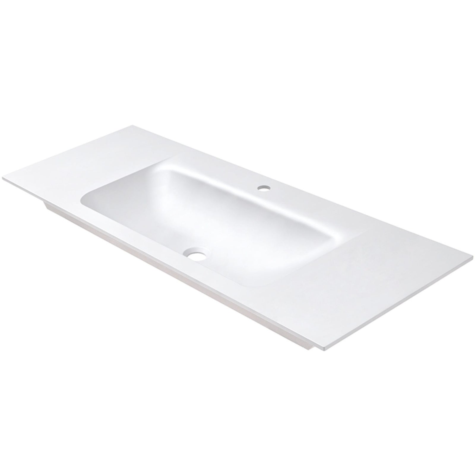 ELLECI: Furniture washbasin VIVO 120, Duratek®, without overflow White matte 87780 120.5 cm
