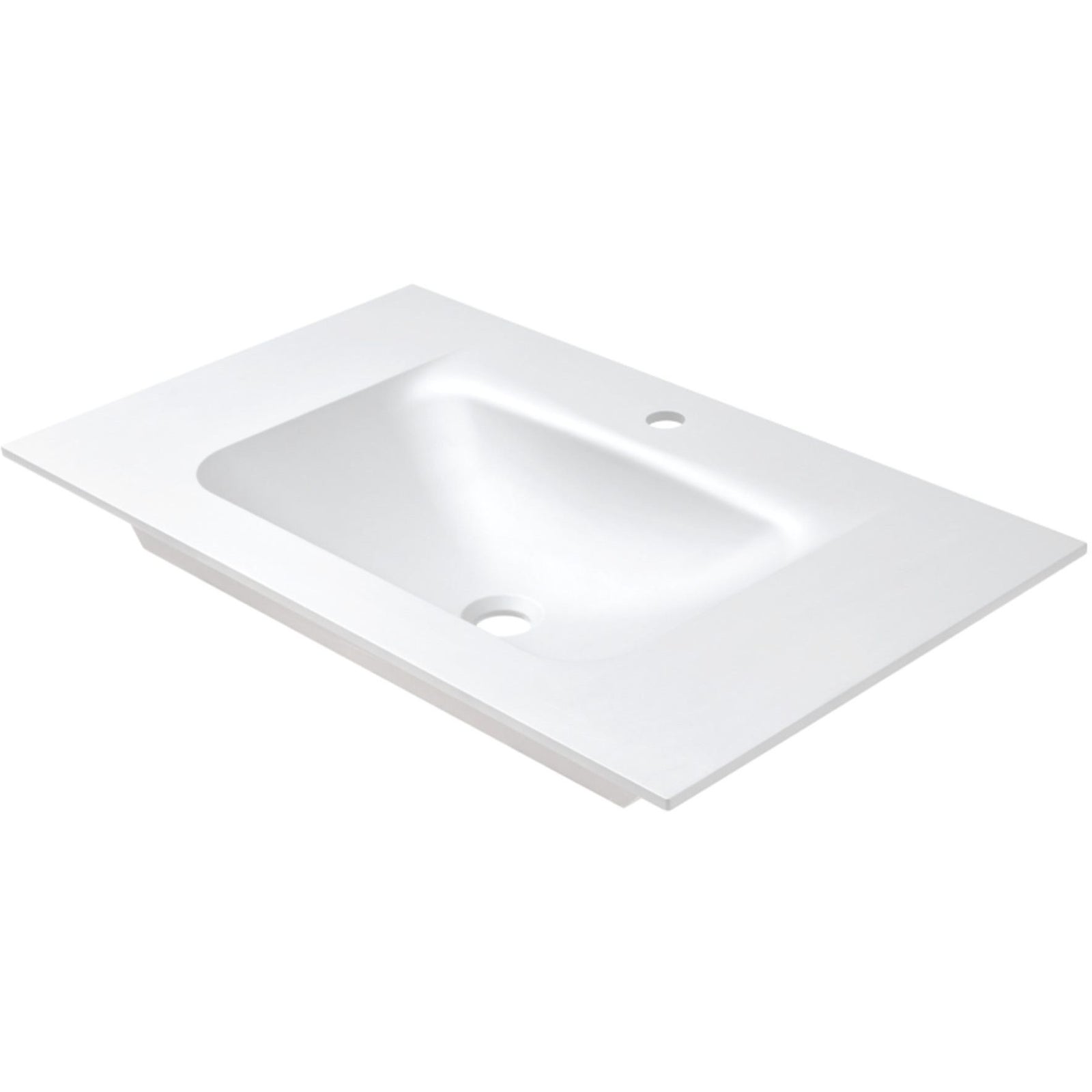 ELLECI : meuble-lavabo VIVO 80, Duratek®, sans trop-plein blanc mat 87776 80,5 cm
