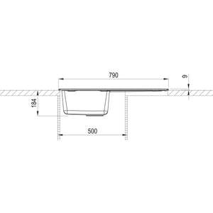 Nobilia ELLECI ELLECI- Einbauspuele Logik 300- aus GRANITEK-- mit Mischbatterie  Schwarz matt 87332 87332