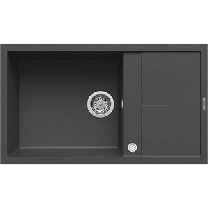 Nobilia ELLECI ELLECI- Einbauspuele Unico 410- aus GRANITEK--METALTEK-  Anthrazit 87680 87680