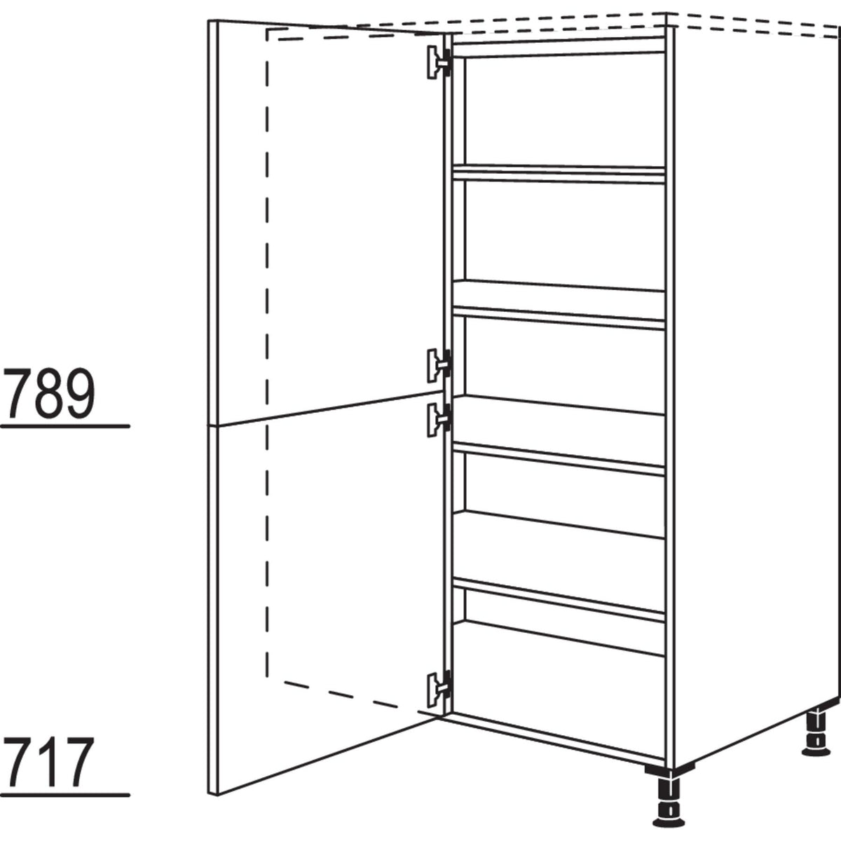 Nobilia Eck-Highboard HDE100-45 25505