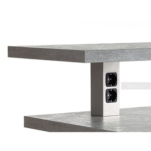 Nobilia Eckige Stützkonsole BSGC- gerade mit Zweifach-Steckdose STK-BSGC-F 47071