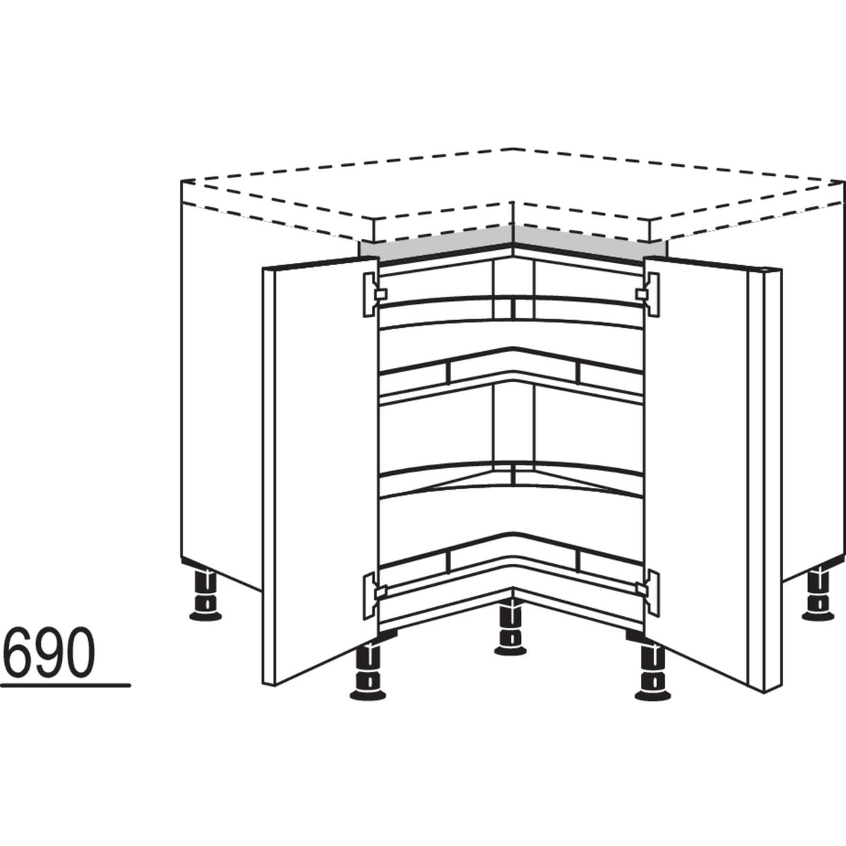 Nobilia Eckschrank NUETK92 51089