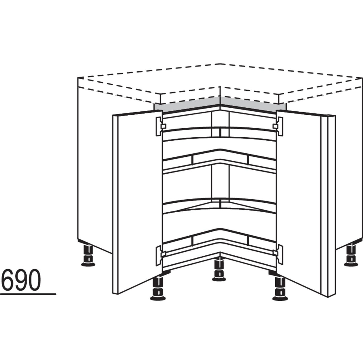 Nobilia Eckschrank NUETK92 51089