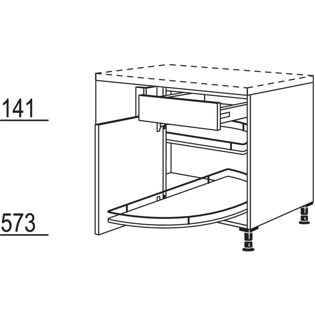Nobilia Eckschrank UEBD90-40 26095