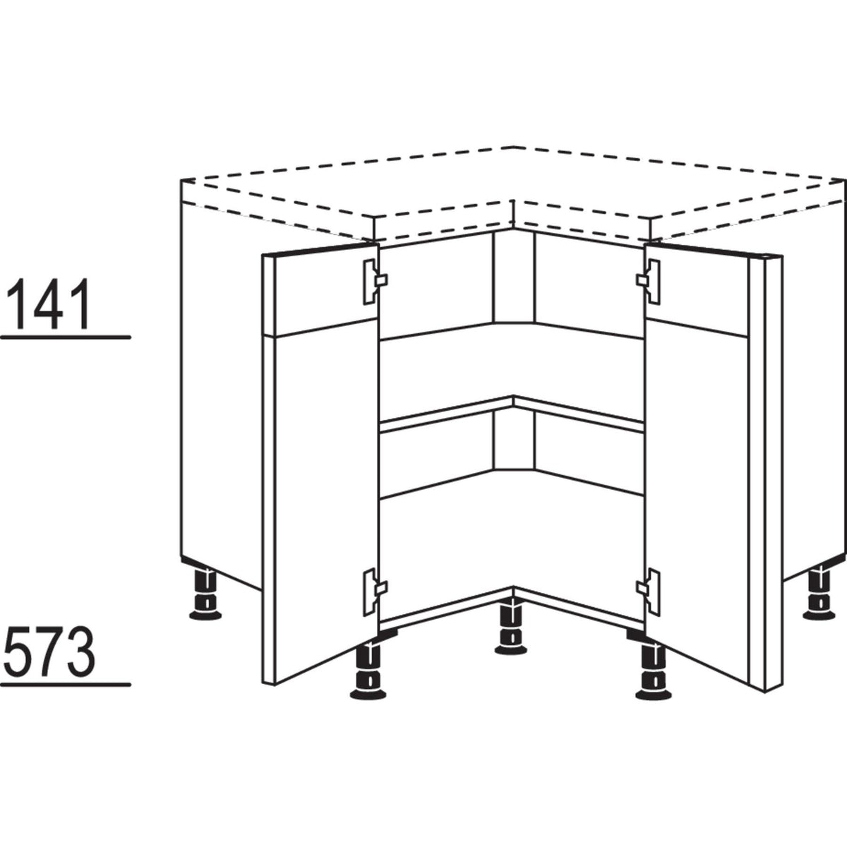 Nobilia Eckschrank UTE80 35292