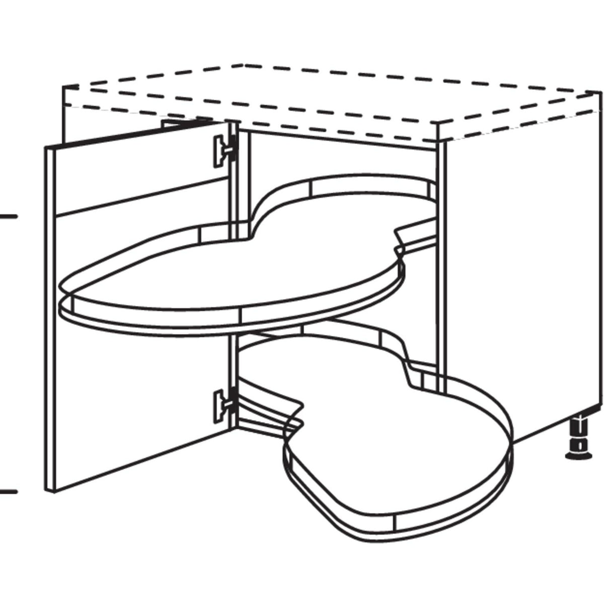 Nobilia Eckschrank mit Schwenkauszug UESAV90-45 26190