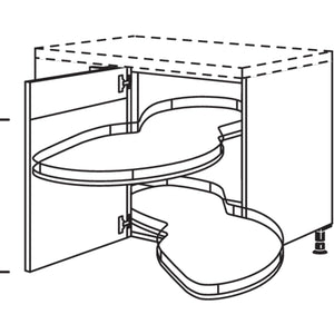 Nobilia Eckschrank mit Schwenkauszug UESAV90-45 26190