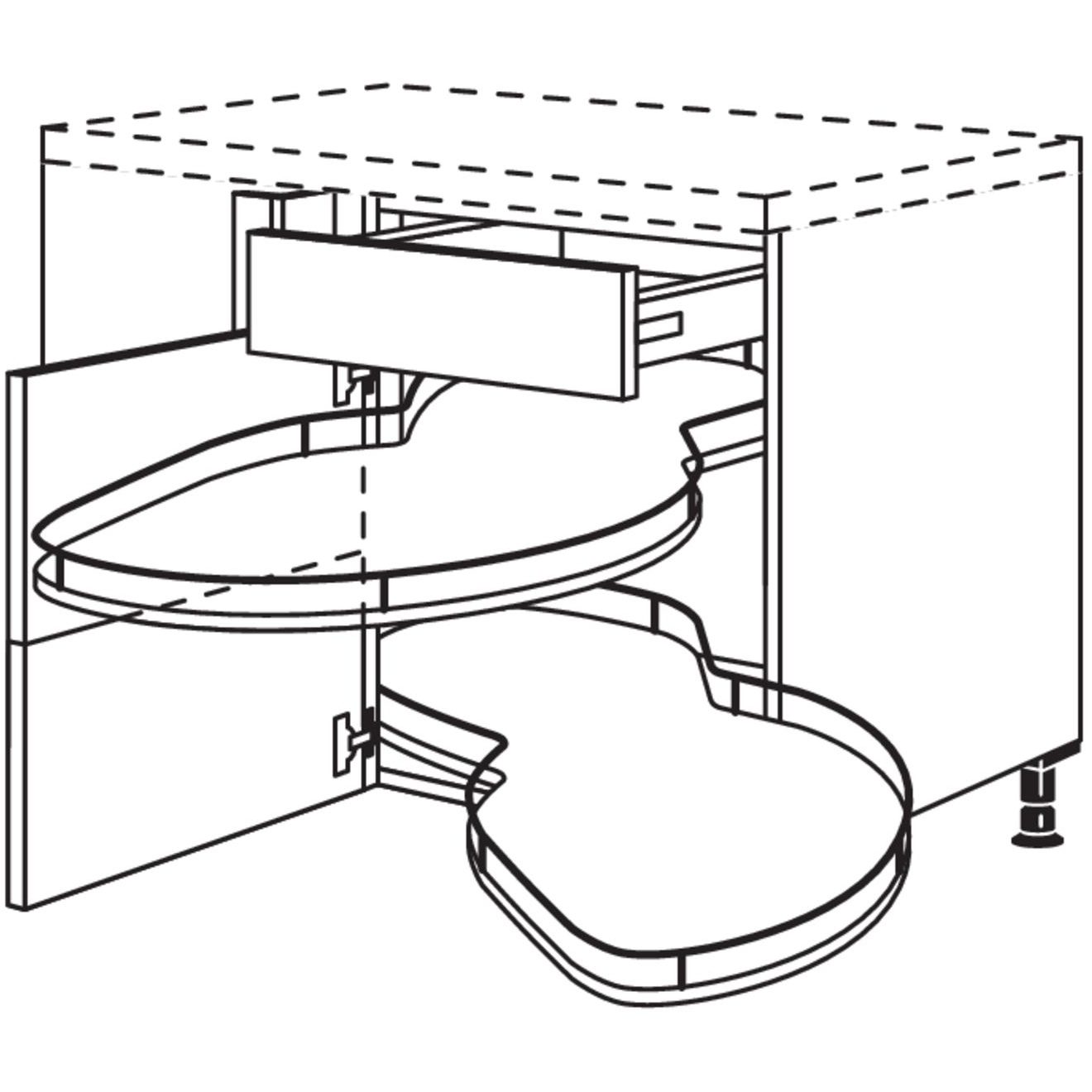 nobilia Hoekkast met draaibare uittrek UEVSA100-60
