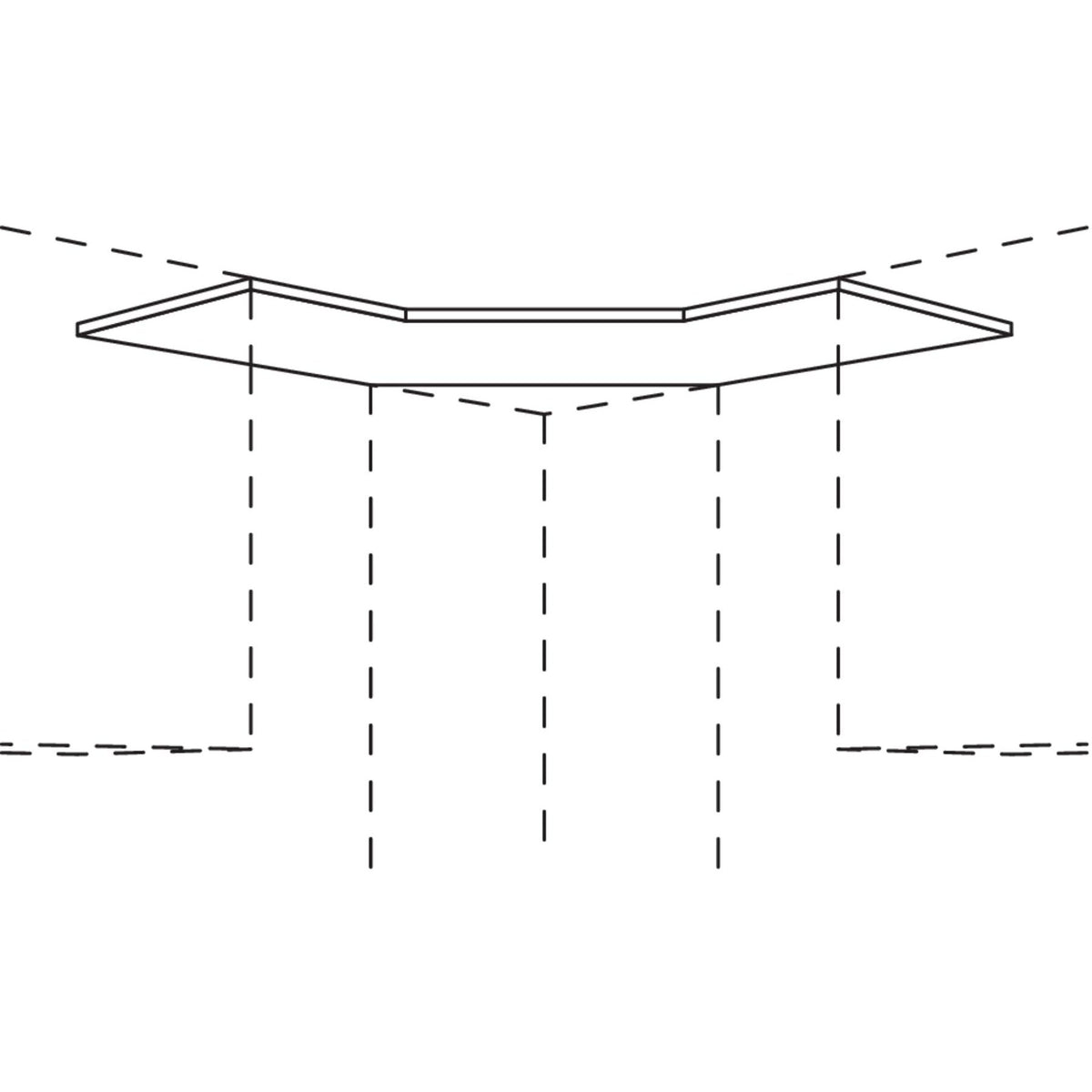 Nobilia Eckueberbau-Boden aus Korpusmaterial zum Zwischenbau zwischen Wandschraenken WZBE105T 16111