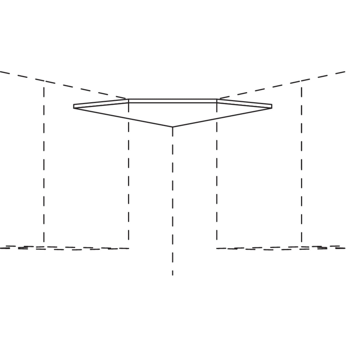 Nobilia Eckueberbau-Boden aus Korpusmaterial zum Zwischenbau zwischen Wandschraenken WZBE90 16090