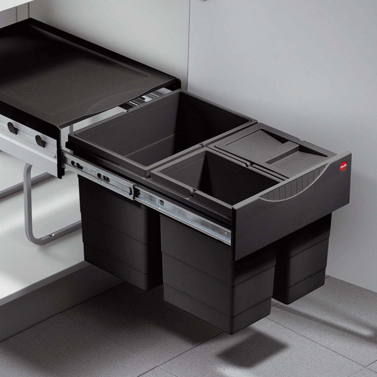 nobilia Einbau-Abfallsammler -Raumspar-Tandem- AS10484 10484