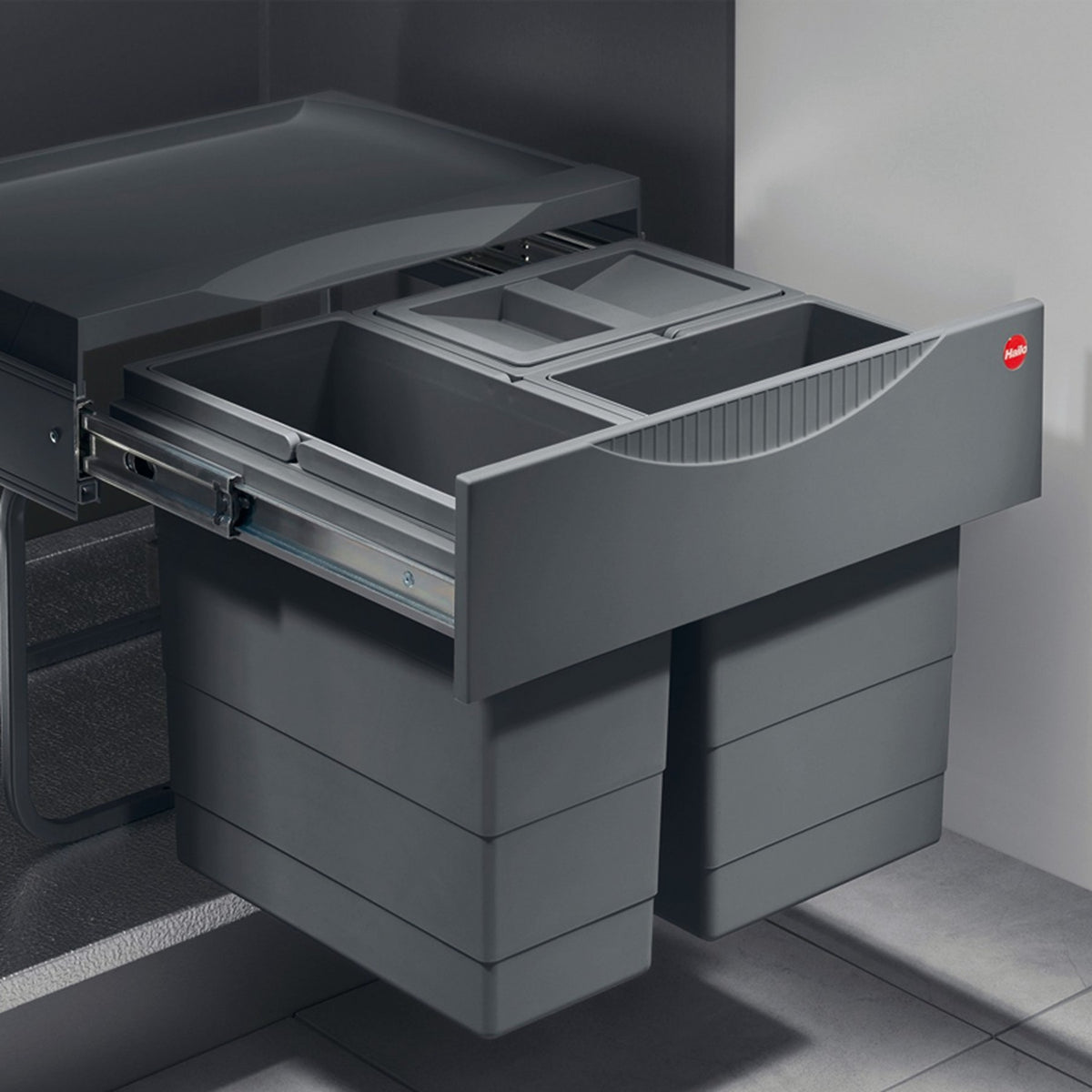 nobilia Einbau-Abfallsammler -Raumspar-Tandem-S 12-8-8- AS10485 10485