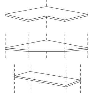 Nobilia Einlegeboden fuer Eck- Wandschraenke EB-WED60 29058