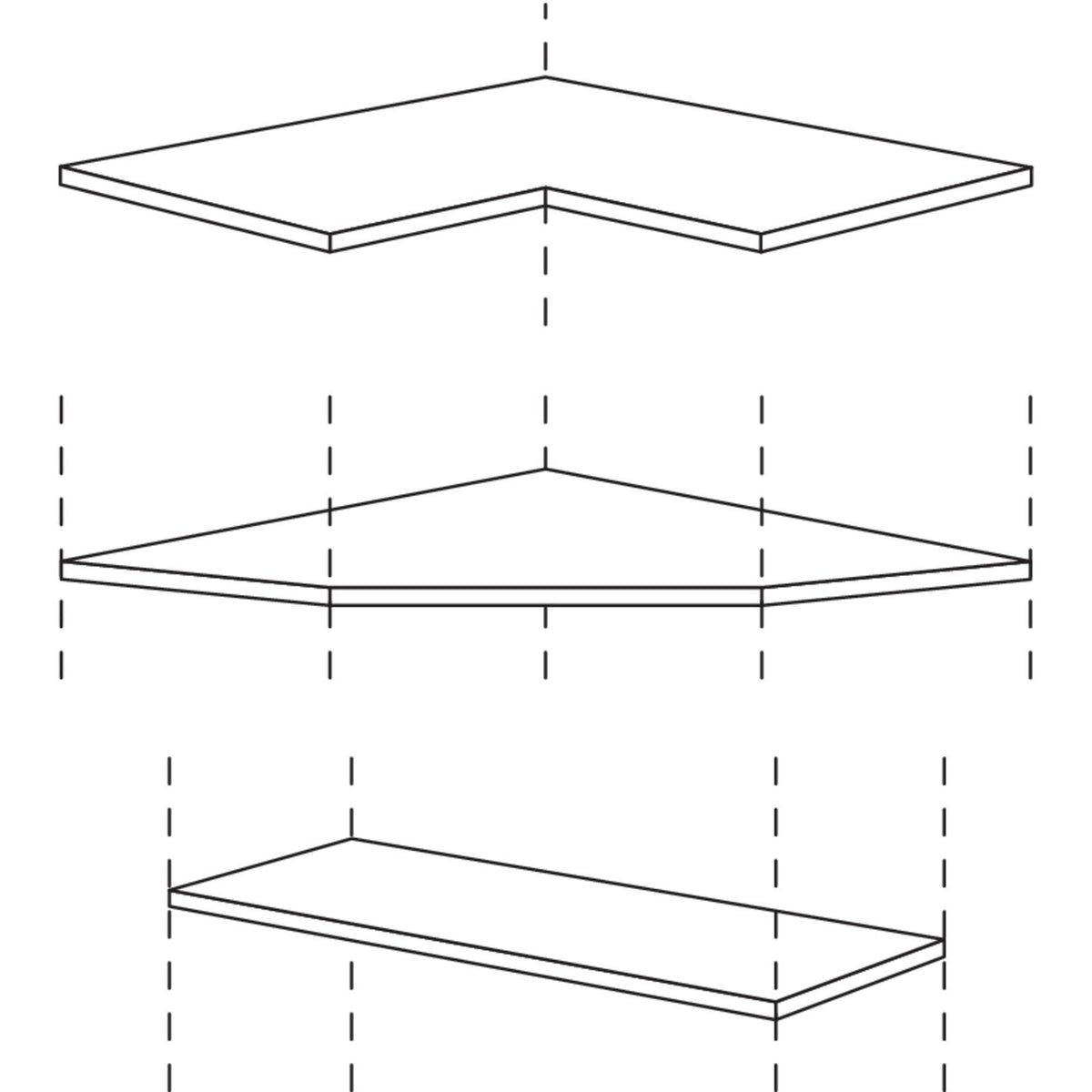 Nobilia Einlegeboden für Eck- Wandschränke EB-WEV60 29059