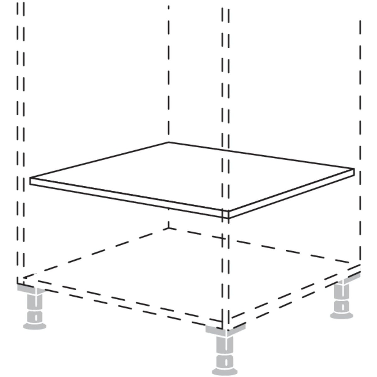 Nobilia Einlegeboden fuer Highboards - Hochschraenke EB60 9018
