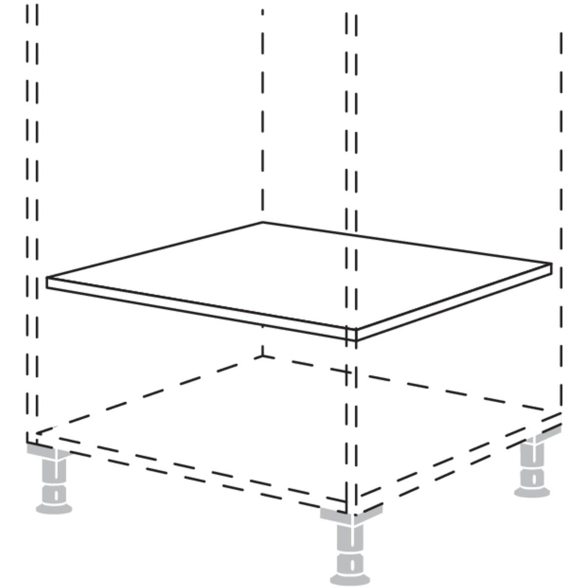 Nobilia Einlegeboden fuer Highboards - Hochschraenke EB60 9018
