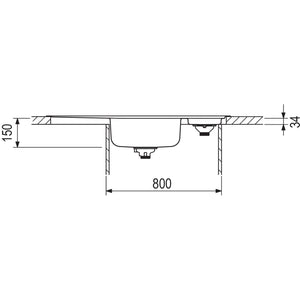 FRANKE- Einbauspuele Antea AZN 681 E- Edelstahl  Edelstahl 87068 87068