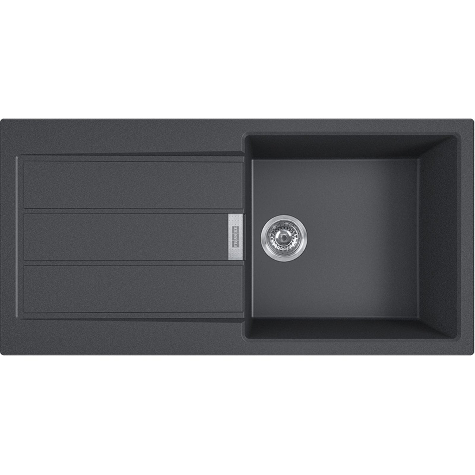 FRANKE: Inbouwspoelbak Sirius S2D 611-100, van Tectonite Carbon 87520 100 cm