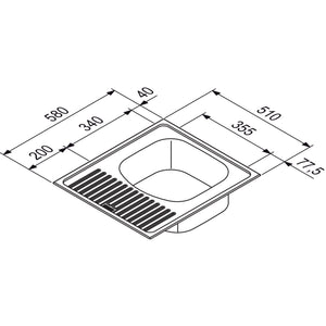 Nobilia FRANKE FRANKE- Einbauspuele ETN 611-58- Edelstahl seidenmatt Edelstahl seidenmatt 87042 87042