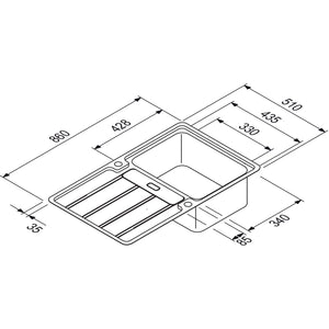 Nobilia FRANKE FRANKE- Einbauspuele Hydros HDX 214- Edelstahl- flaechenbuendiger Einbau moeglich 87245 87245