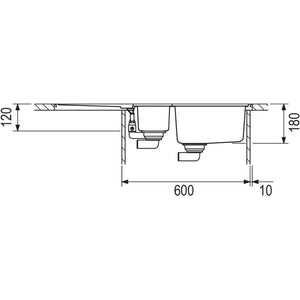 Nobilia FRANKE FRANKE- Einbauspuele Hydros HDX 254- Edelstahl- flaechenbuendiger Einbau moeglich 87247 87247