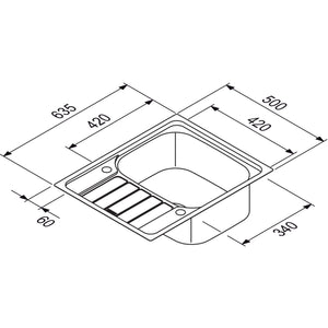 Nobilia FRANKE FRANKE- Einbauspuele Spark SKX 611-63- Edelstahl Edelstahl 87083 87083