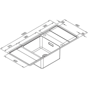 Nobilia FRANKE RODI- Einbauspuele Una B40 N- Edelstahl--amp-nbsp-flaechenbuendige 87143 87143