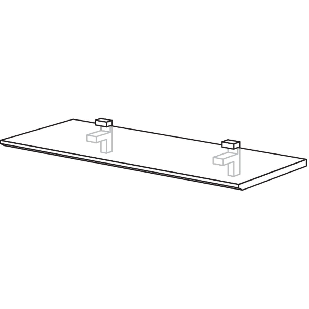 Nobilia Facettenbord mit Bodenhaltern- 16 mm stark VBF16100 16812