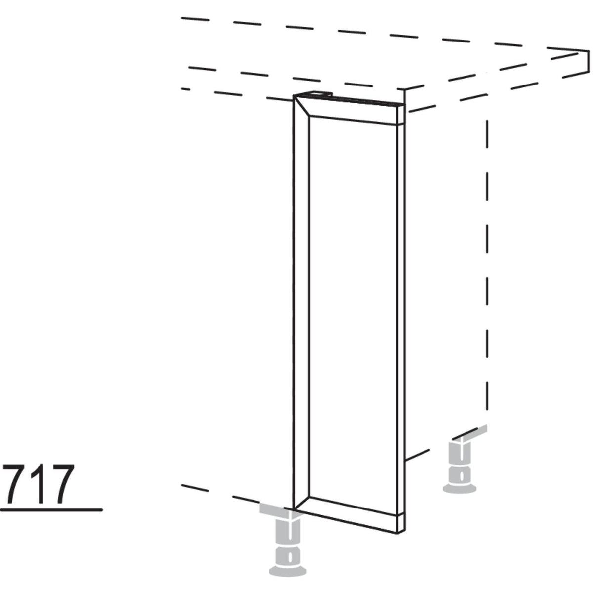 nobilia elements Unterschrank Passleiste UPD20 Frontpassstück in Frontmaterial