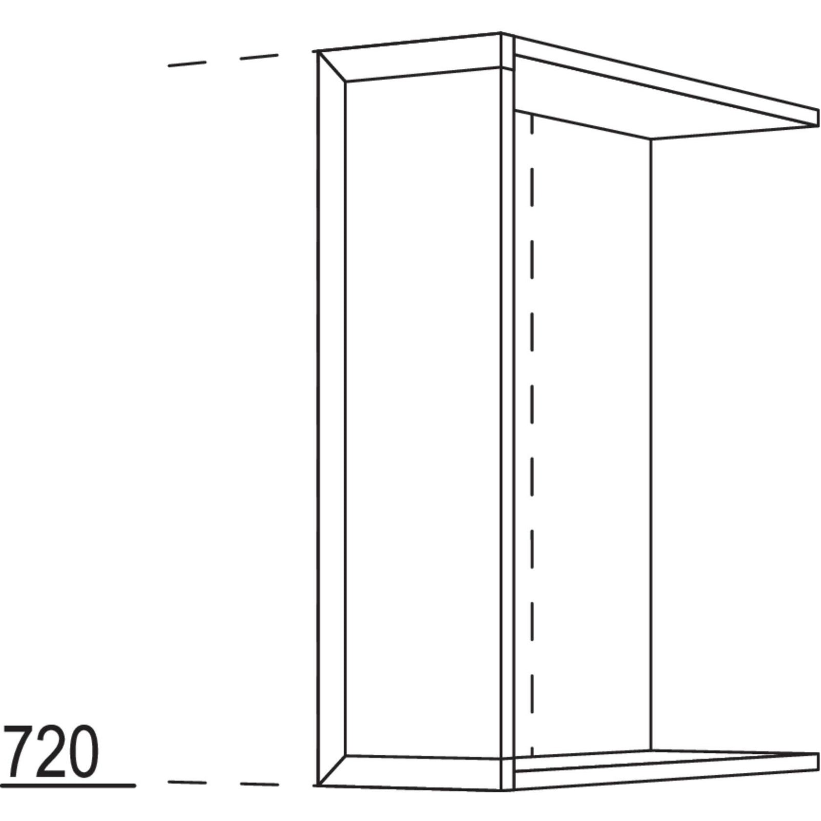Nobilia Frontpassstueck fuer Ueberbauschraenke UFKPD20-72 40322