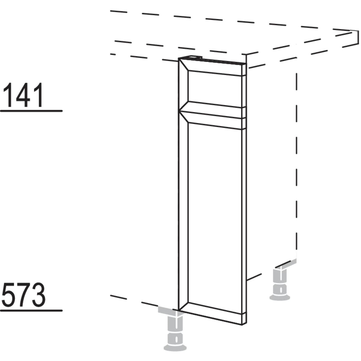 Nobilia Frontpassstück in Türausführung UPF20 230
