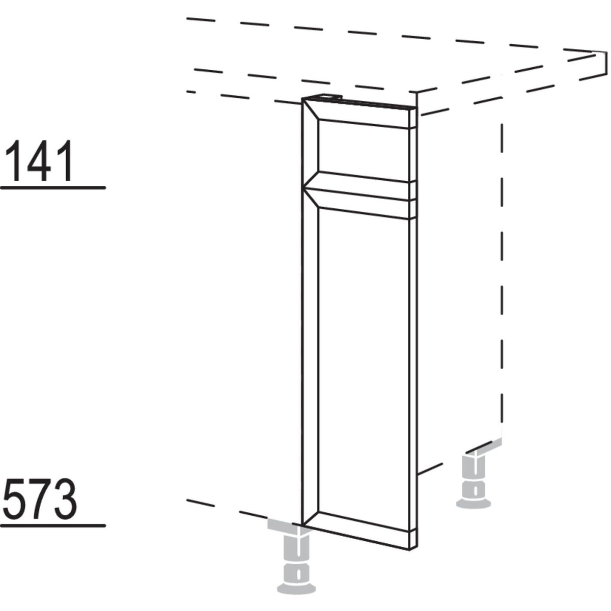Nobilia Frontpassstueck in Tuerausfuehrung UPF20 230