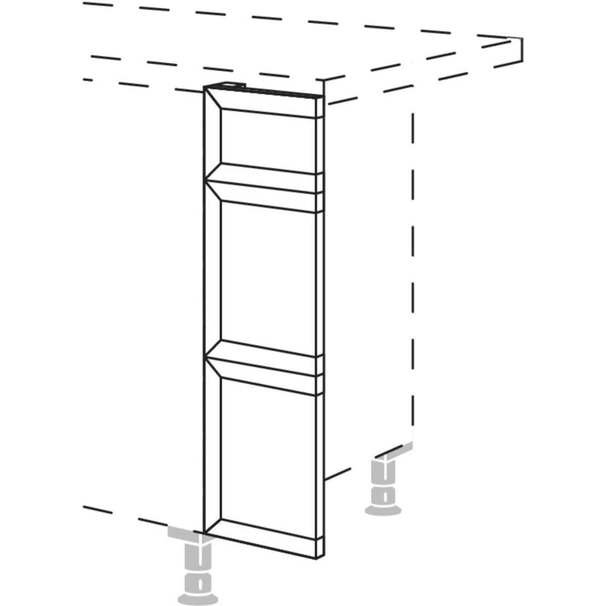 Nobilia Frontpassstueck in geteilter Optik UPF-VS2A20 32116