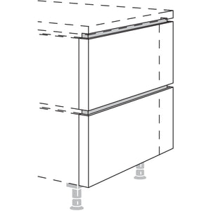 Nobilia Frontwange fuer Raumplanungen in geteilter Optik NUWFRT50-95 55970