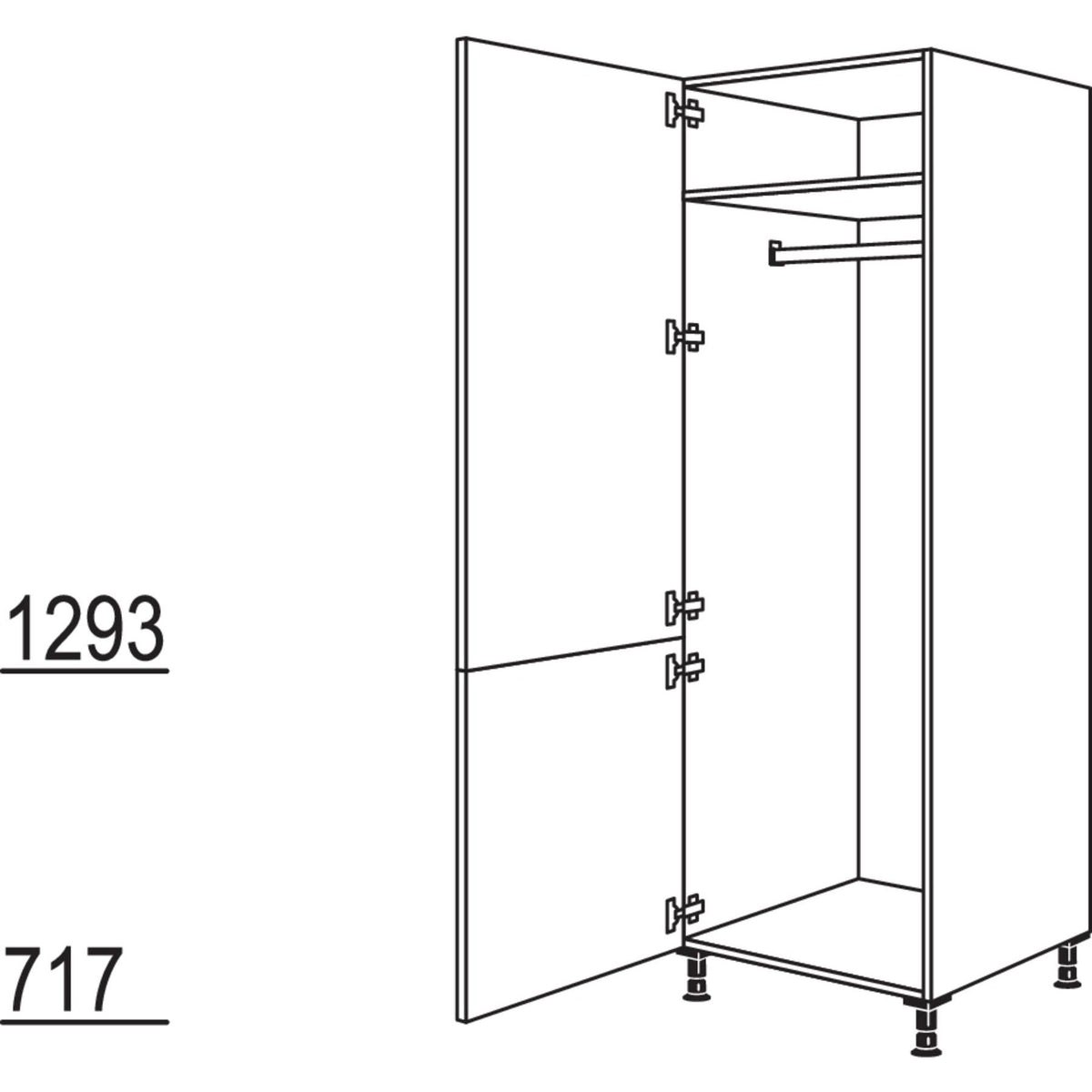 Nobilia Garderobenschrank HDWG60-1 24079