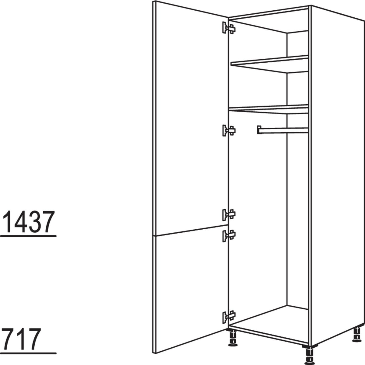 Nobilia Garderobenschrank HDWG60-3 42079