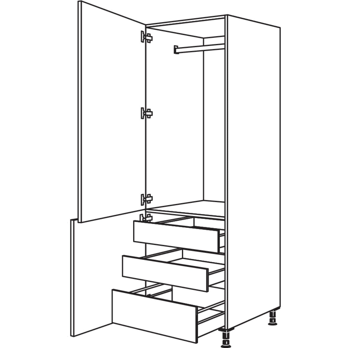 nobilia Garderobenschrank HDWGIA60-1 24083