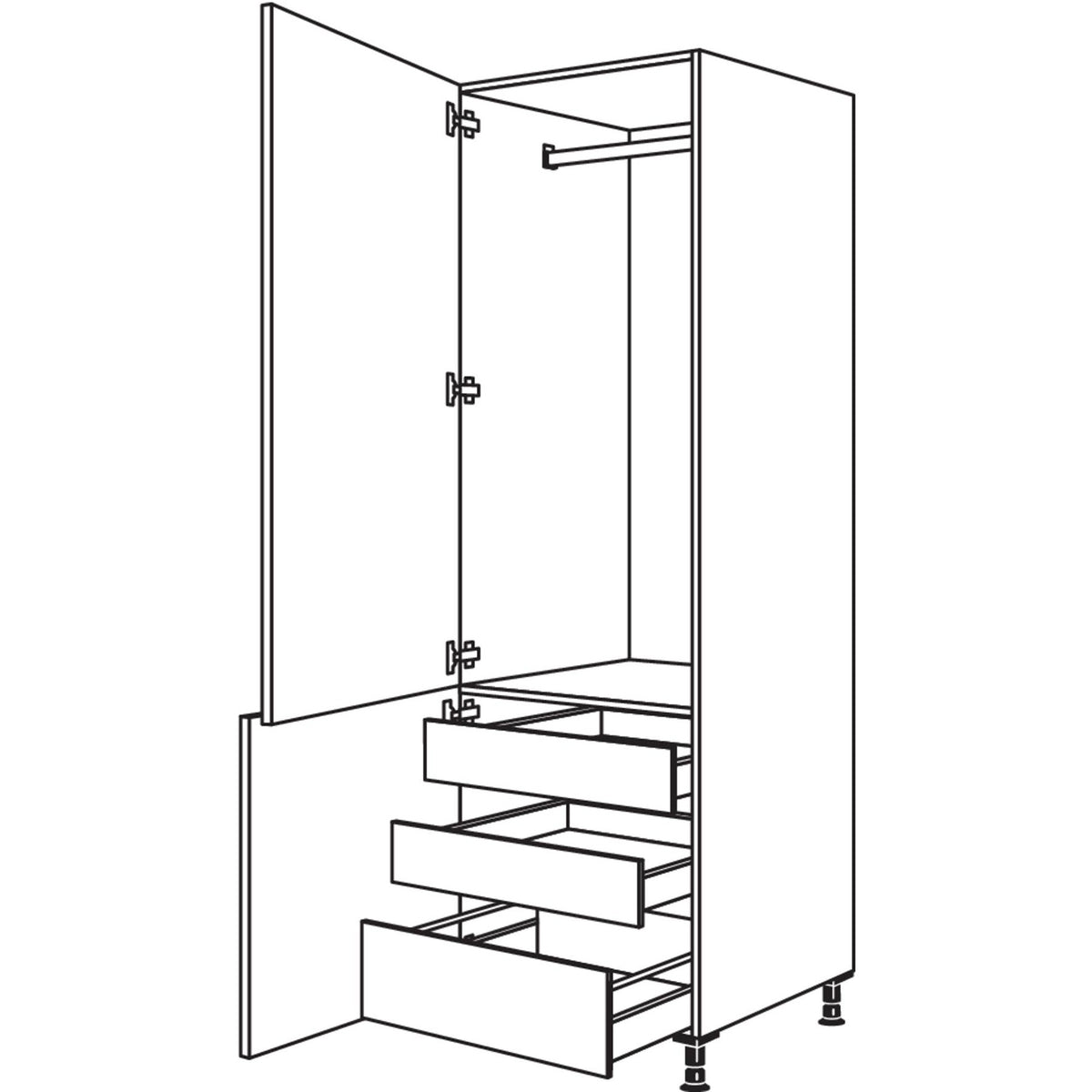 nobilia Garderobenschrank HDWGIA40-3 43082