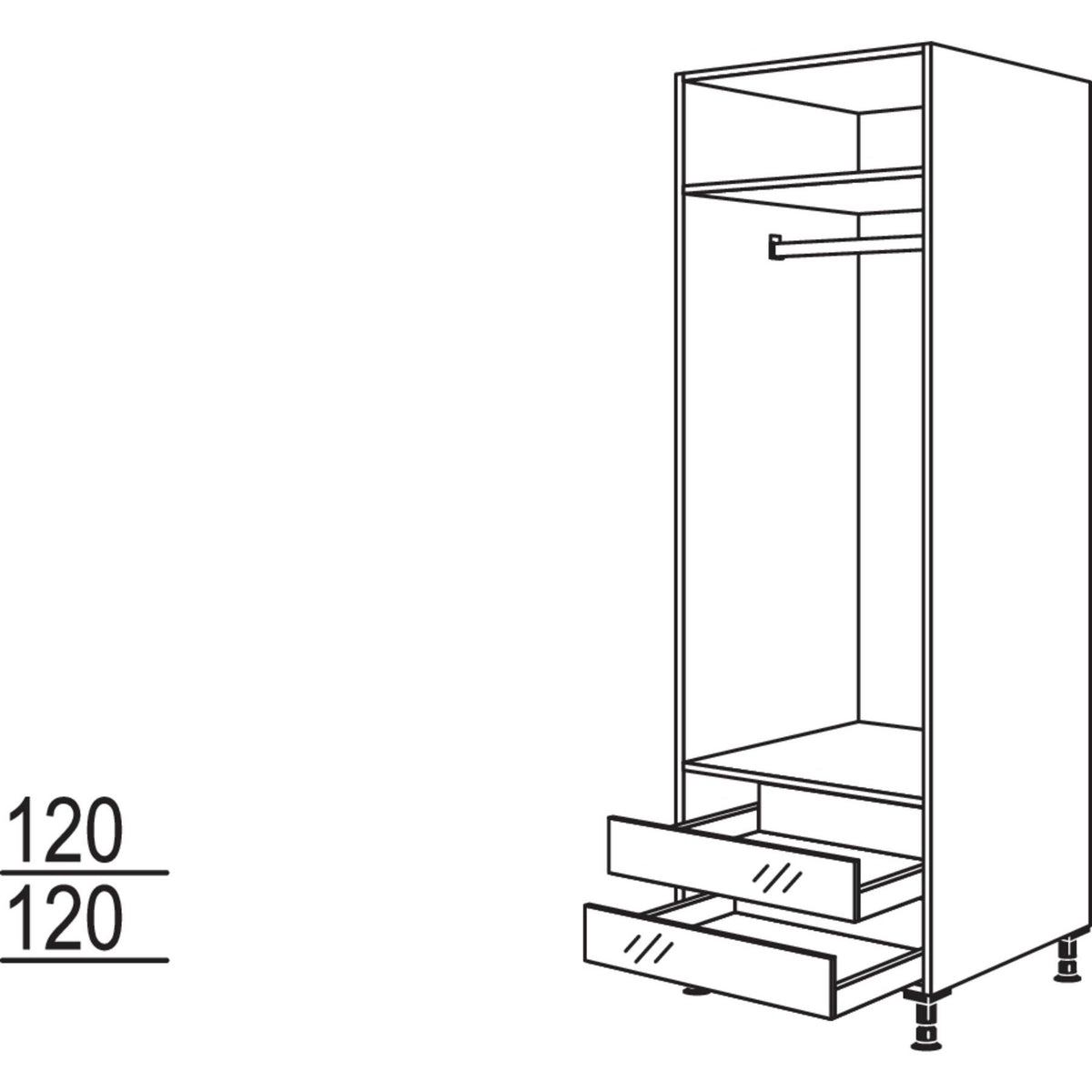 Nobilia Garderobenschrank HWGAO40-1 24005