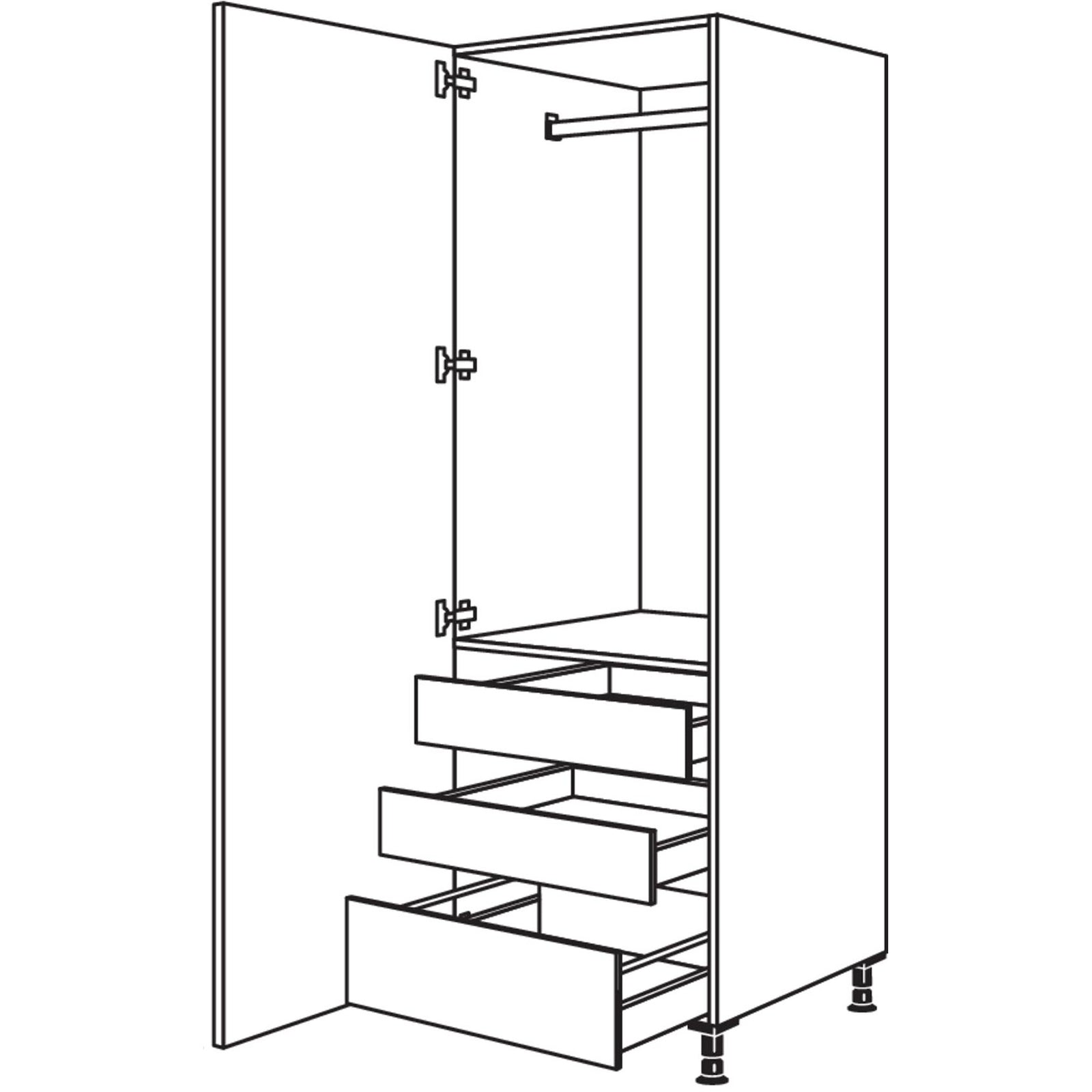 nobilia Garderobenschrank HWGIAF60-1 60 cm