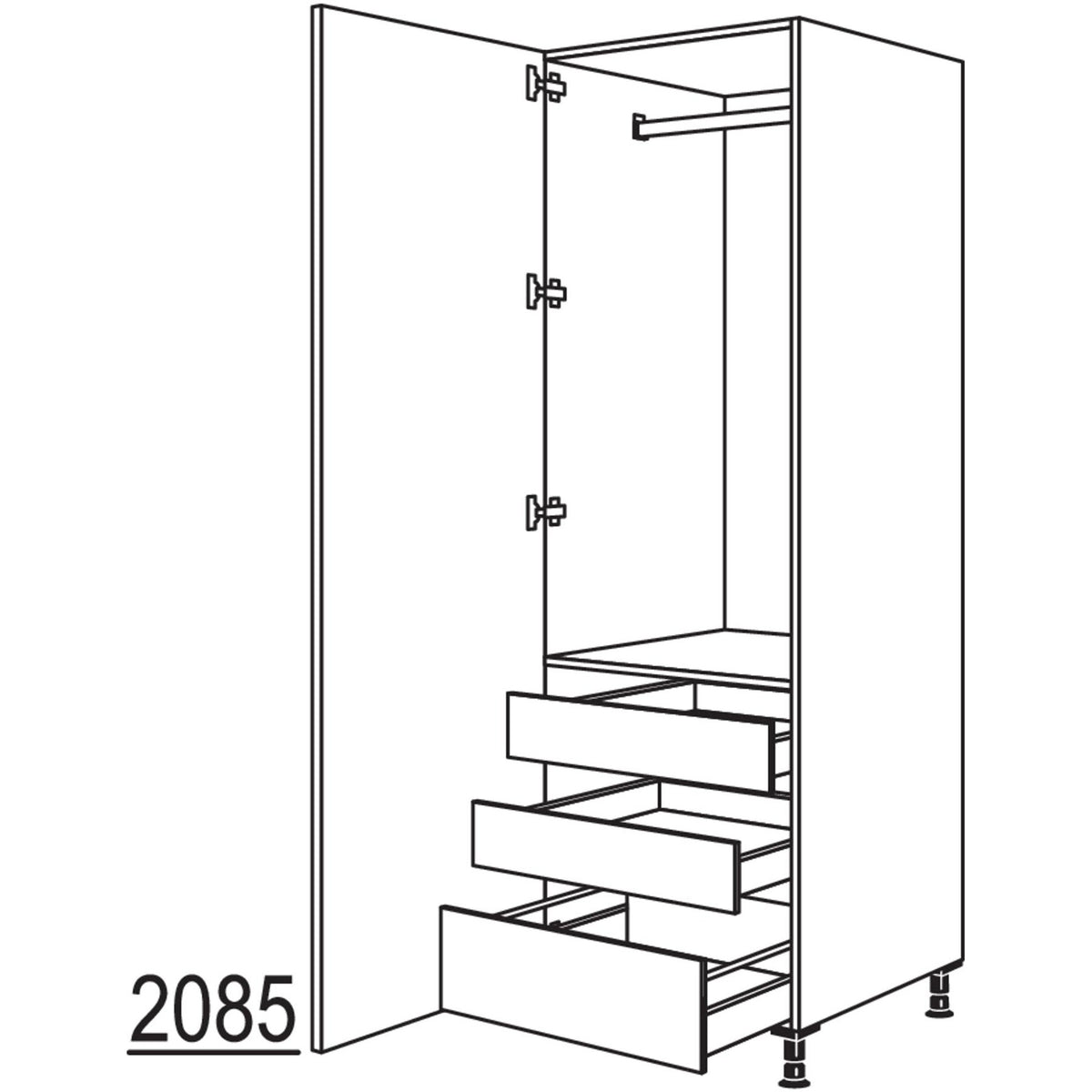 nobilia Garderobenschrank HWGIAF40-2 35093