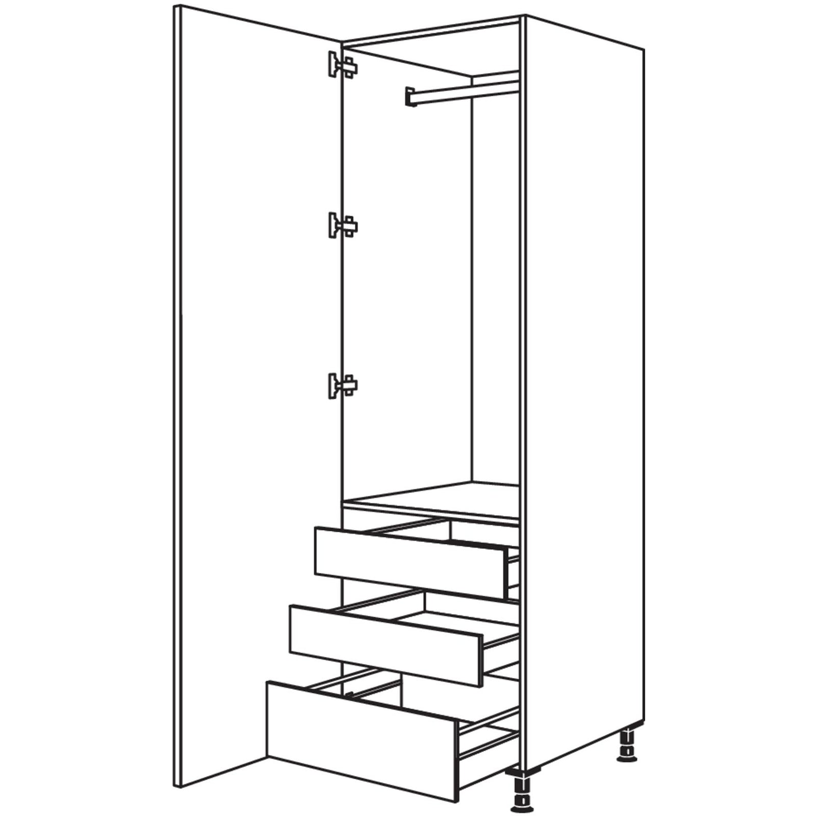 nobilia Garderobenschrank HWGIAF60-3 60 cm